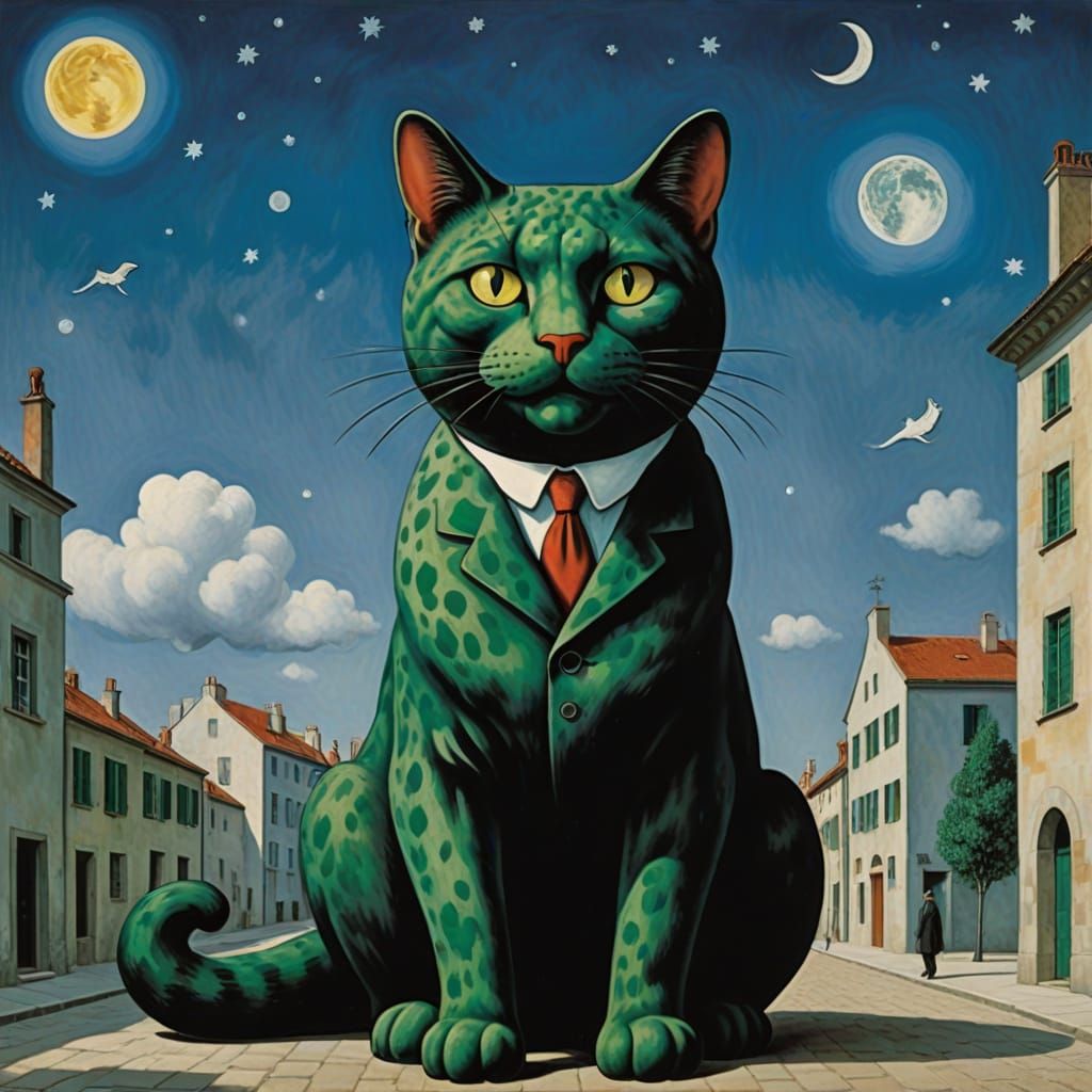 Giant Magic Cat on Colossal Scale