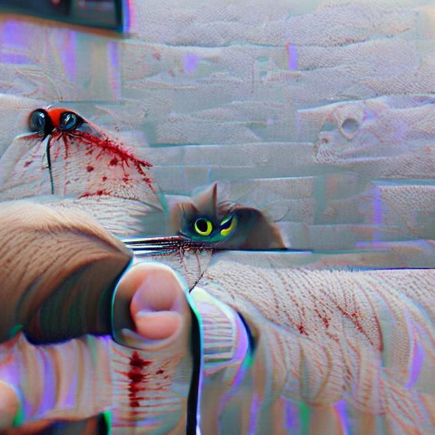 Menacing Figure Dominating Submissive Character