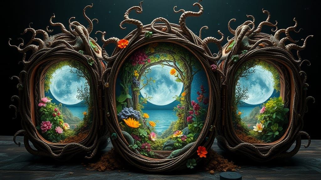 Intertwined Fantasy Realms in Moonshade Caskets