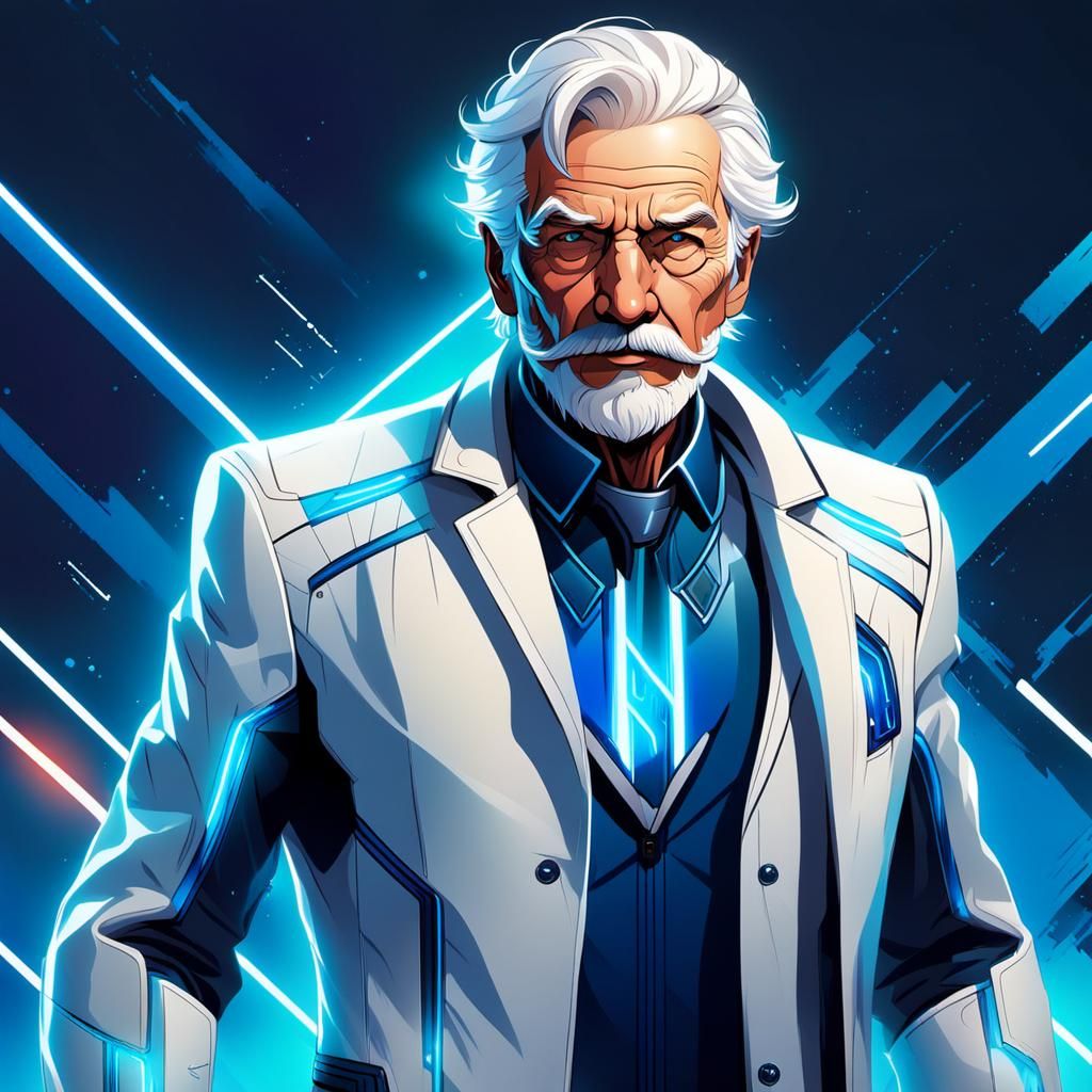 Englishman in Techno Suit: Comic Book Illustration