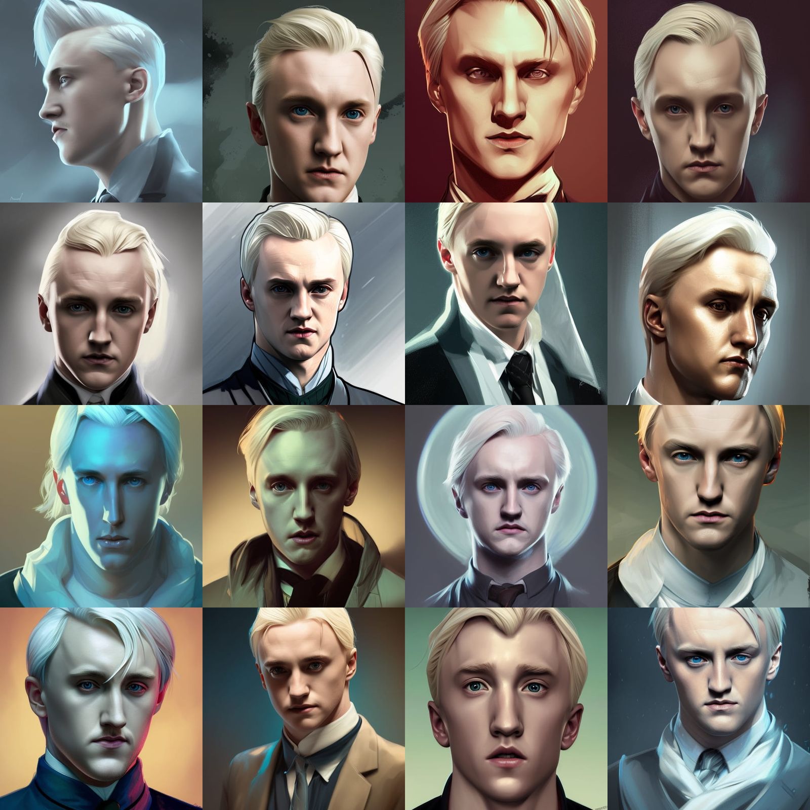 Hyperdetailed Portrait of Draco Malfoy by Artgerm