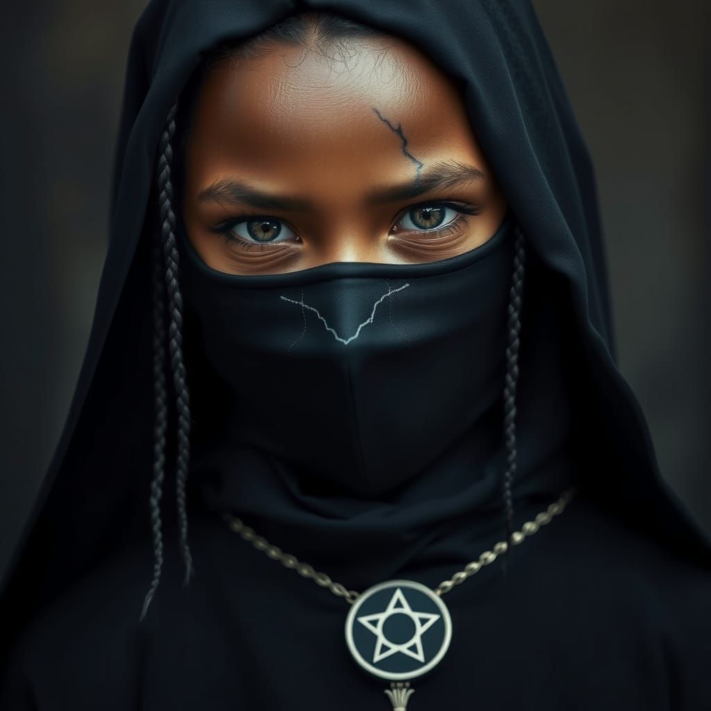 Terrifying Requiem: Daughter of Death in Photorealistic Styl...