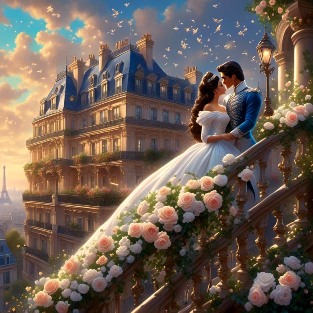 Princess and Prince Charming Balcony Scene