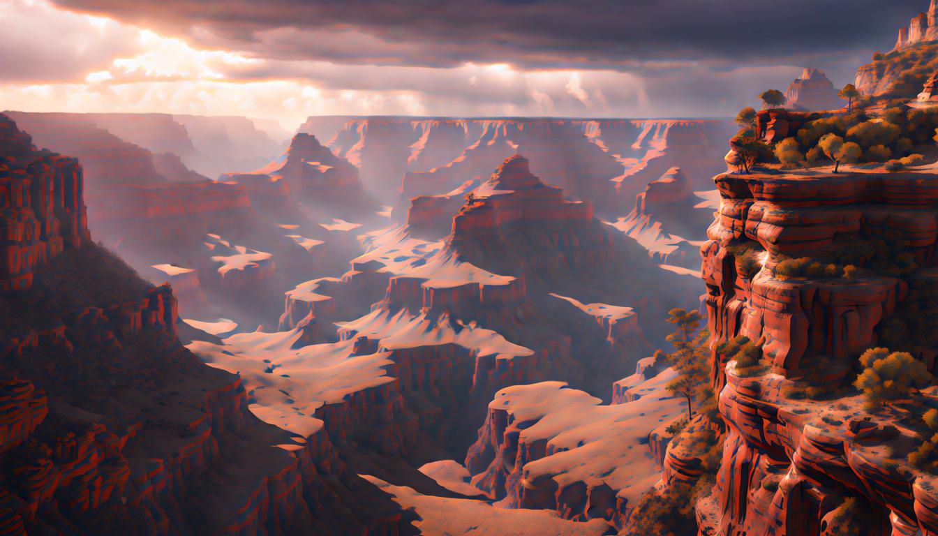 Grand Canyon: Detailed Matte Painting in Deep Color