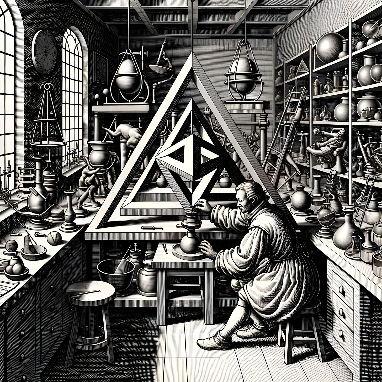 Renaissance Scientist Measures Penrose Triangle in Dürer Eng...
