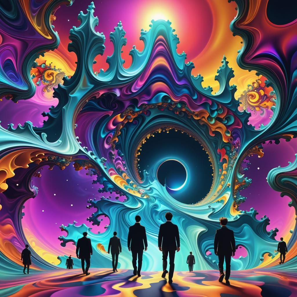 Stepping into Infinity: Surreal Vector Fractal Art