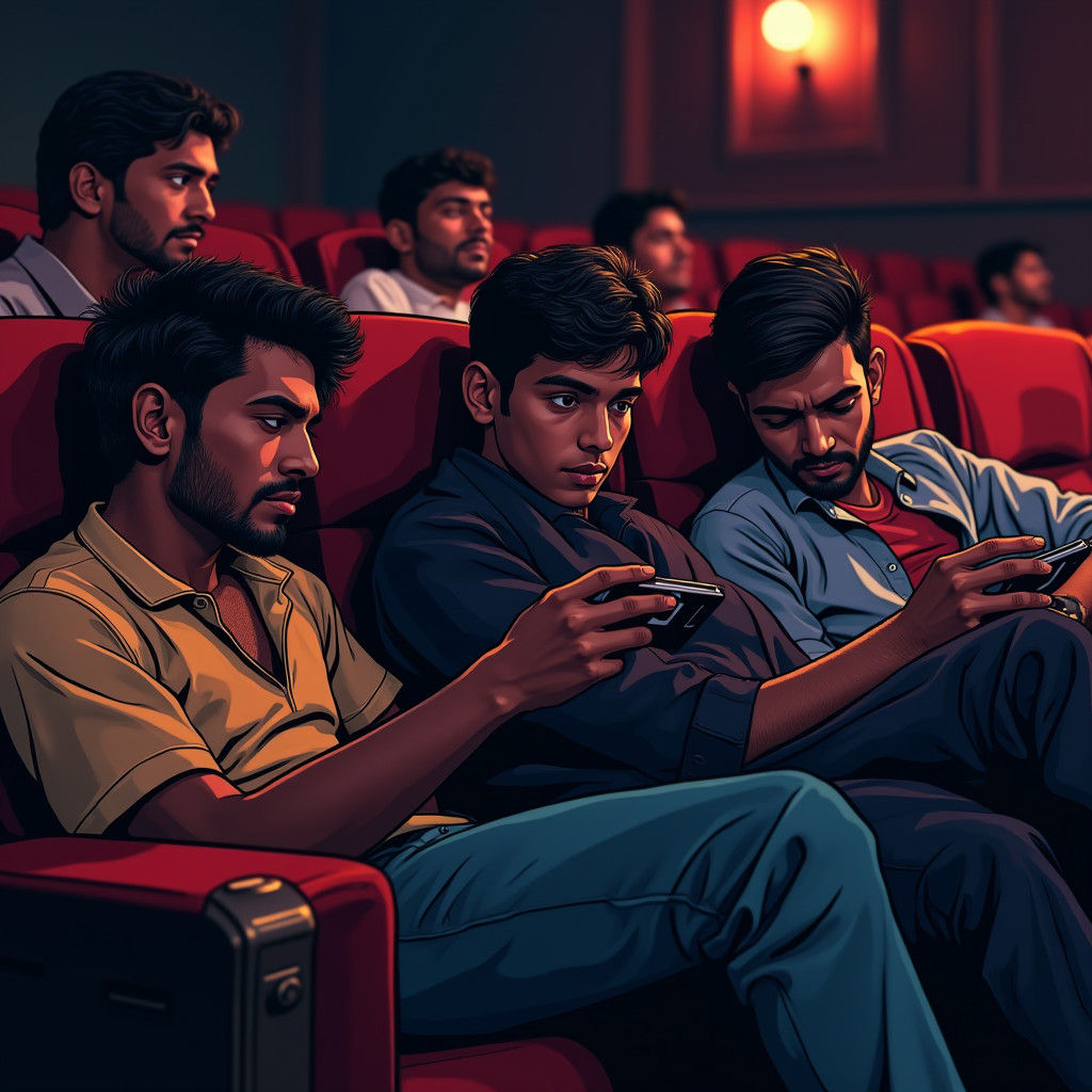 Vintage Cinema Piracy in Comic Book Style