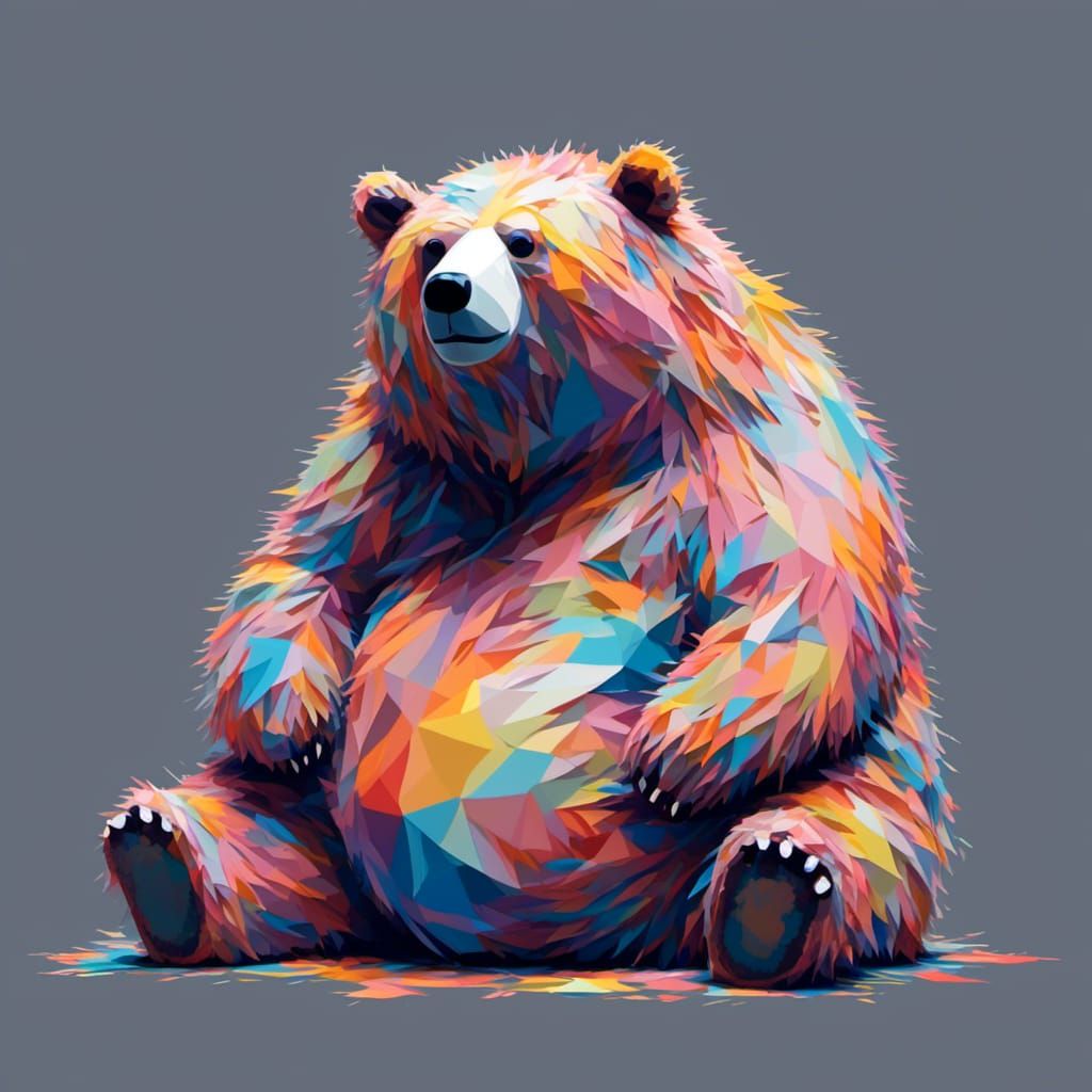 Artistic Fuzzy Bear Image for the Impoverished