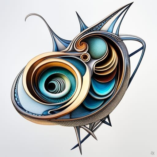 Complex Fractal Structure with Skeletal Inclusions