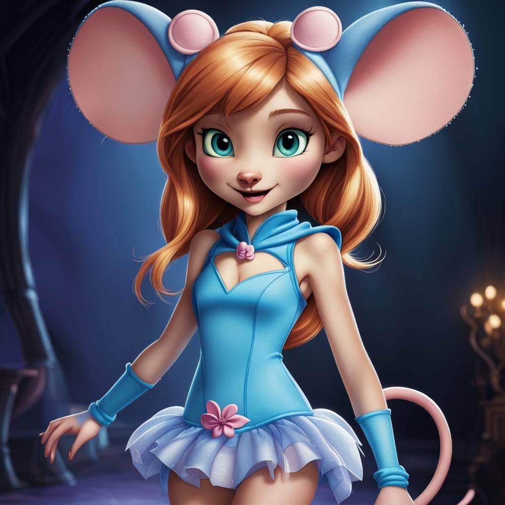 Bloom from Winx Club in Mouse Costume