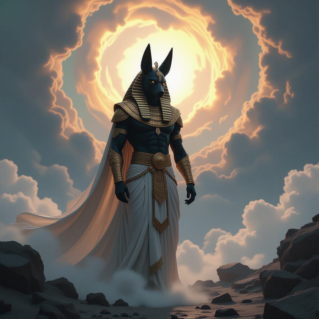 Anubis at the Edge of Afterlife in Cosmic Landscape