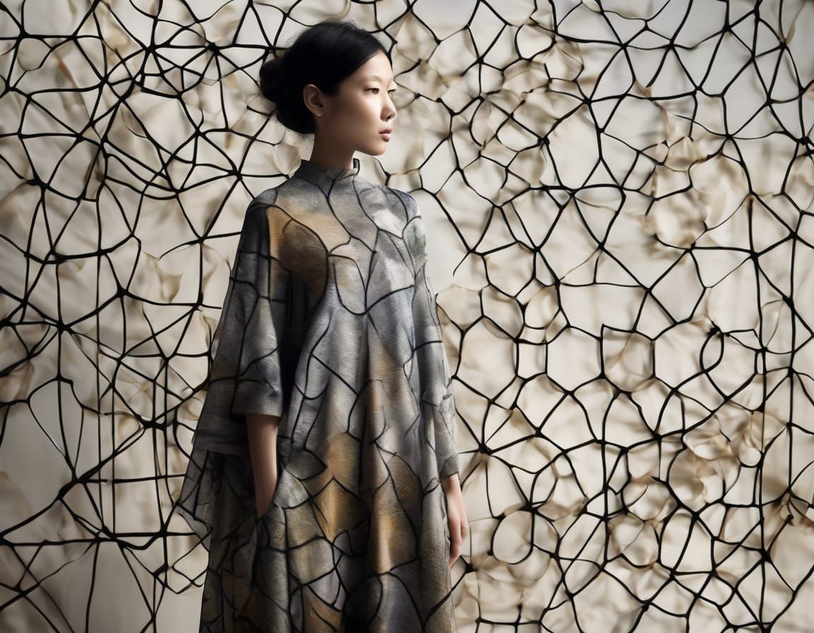 Puerto Rican Woman in Evolving Bio-Design Fashion