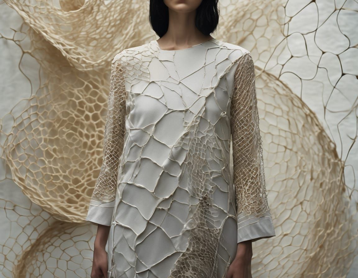 Puerto Rican Woman in Evolving Bio-Design Fashion