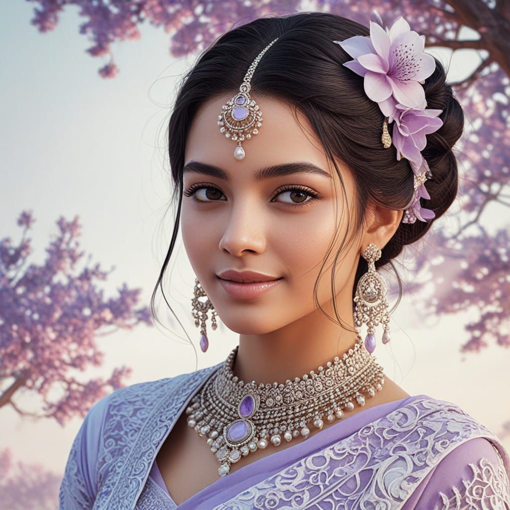 Devdasi in Lavender Dreams