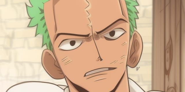 Handsome Roronoa Zoro Portrait from One Piece