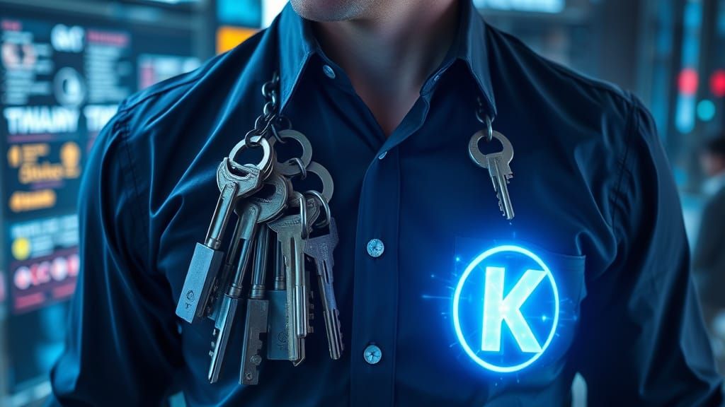 Cyberpunk Key Manager in Digital Realm