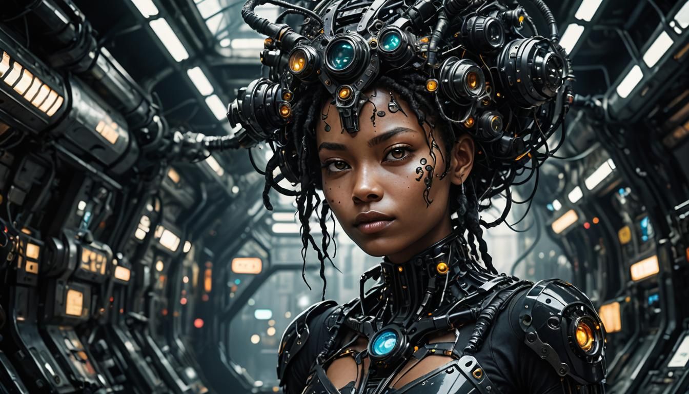 Biopunk Woman on Alien Planet