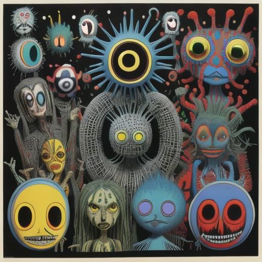 Robot in Surrealist Pop Art Style