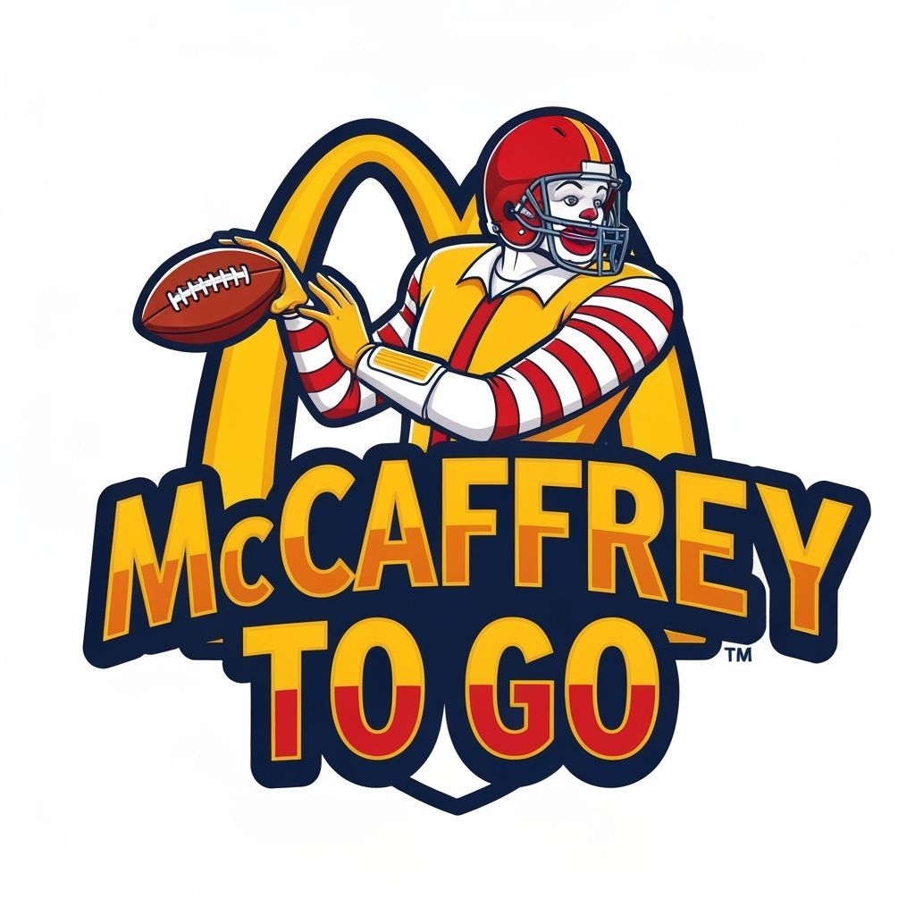 McCaffrey To Go Fantasy Football Logo McDonald's Theme