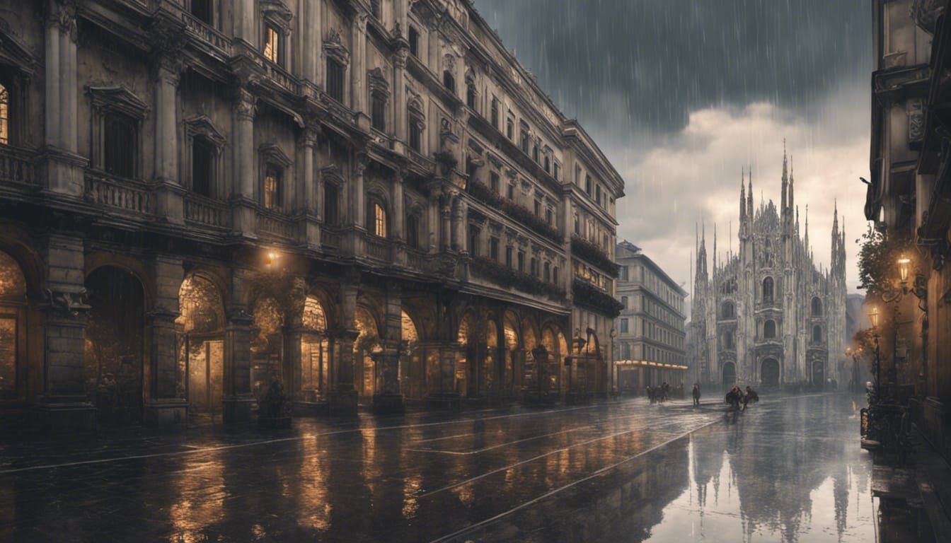 Dusk in Italy: Milano