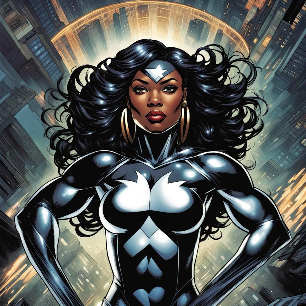 Empowered Black Female Superhero in Comic Book Art