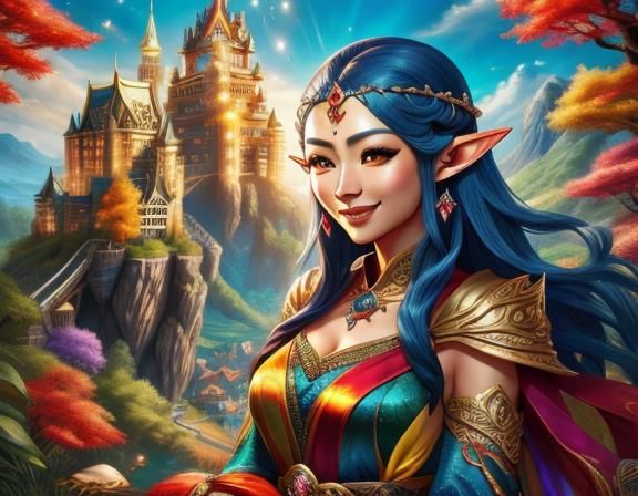 Asian Elf and a Castle - 2, 1.5