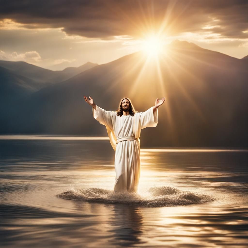 Jesus Welcomes His People on Water