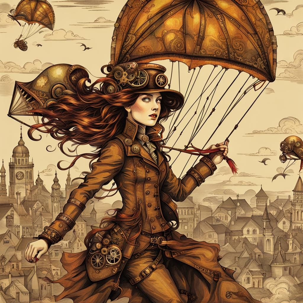 Steampunk Kites Adventure with Victorian Flair
