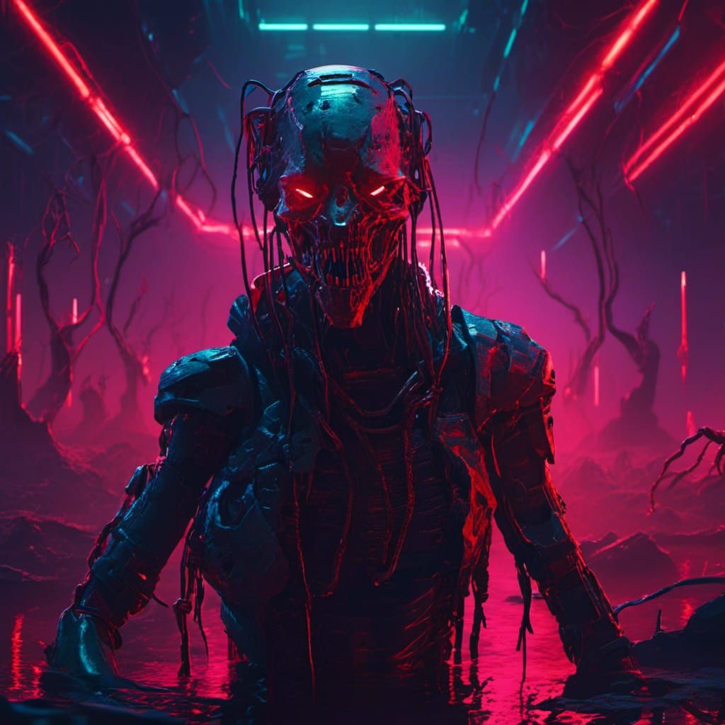 Synthwave Cyber Monster