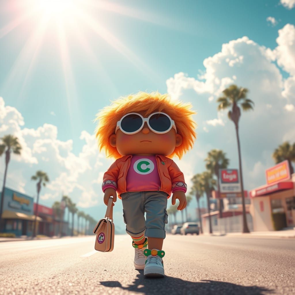 Frankie in Nollywood: Divine Sunshine in Digital Art