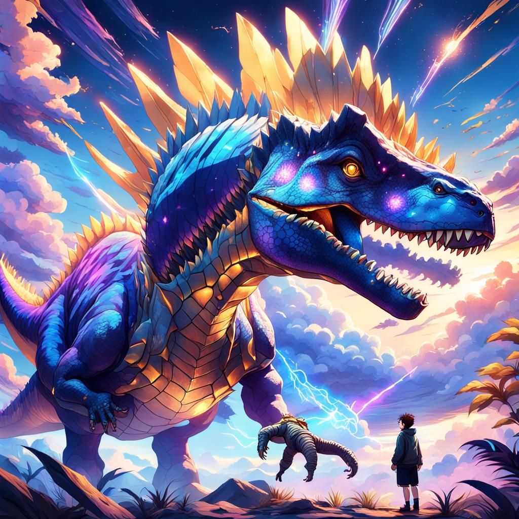 Dianasour and his little friend