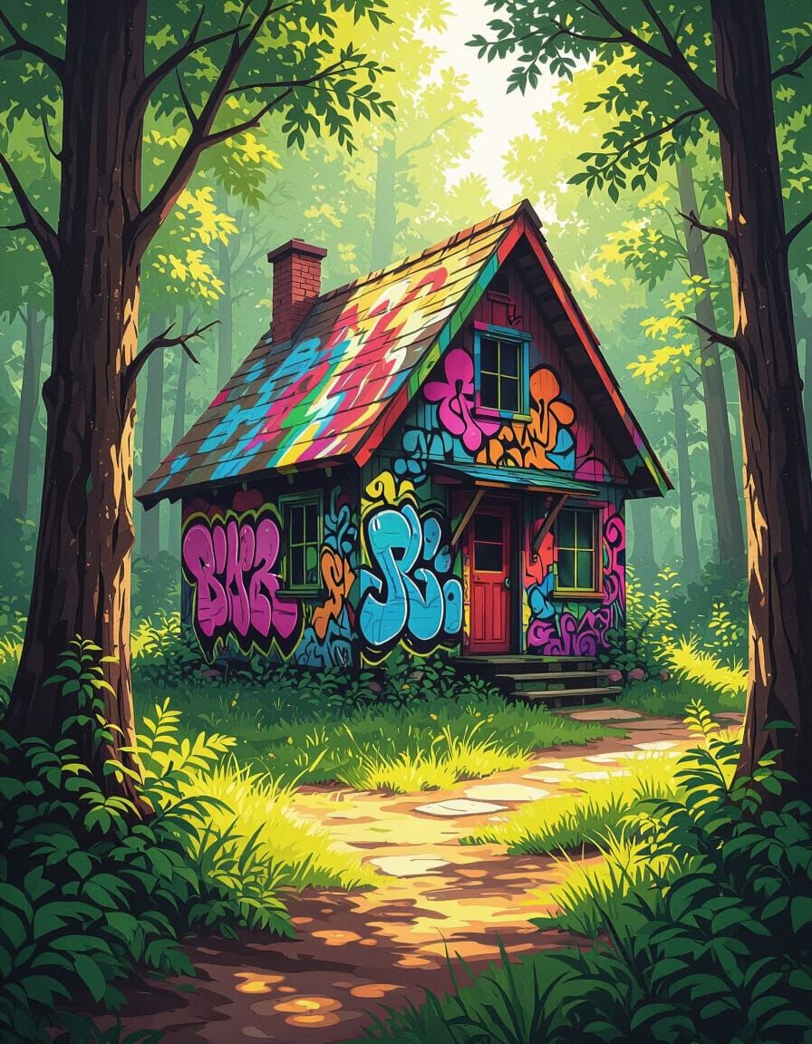 Eclectic Cottage in Forest as Splash Art