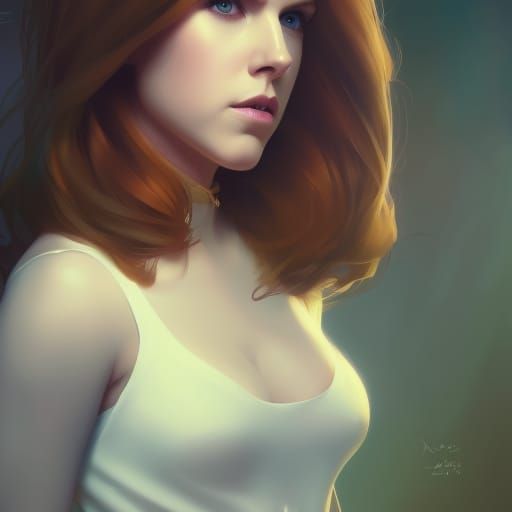 Robot Anna Kendrick Portrait in Hyperdetailed Style