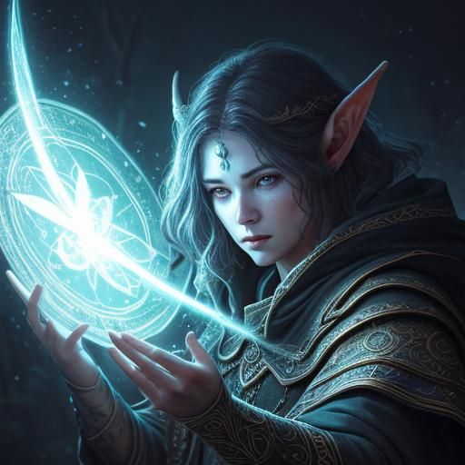 Luminescent Elven Ring on Parchment in Forest