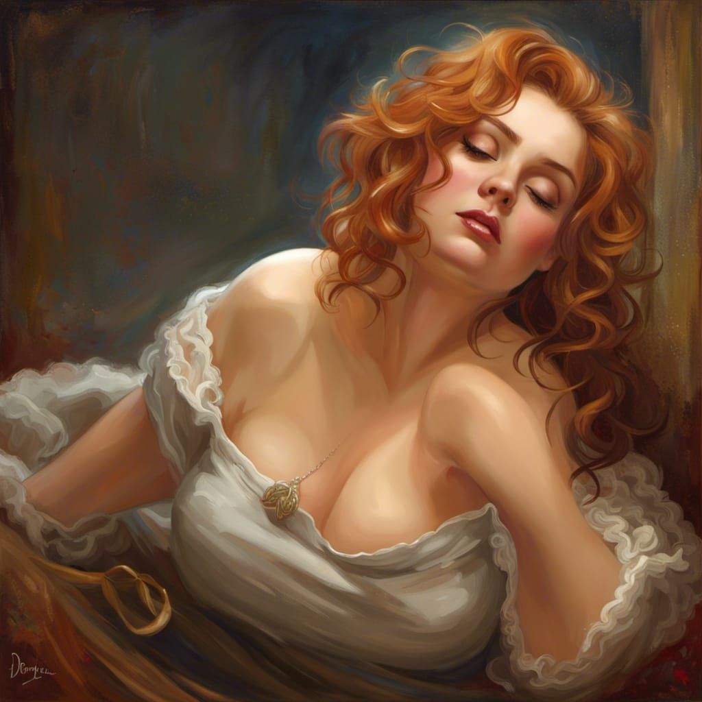 Voluptuous Damsel in Distress AI Art