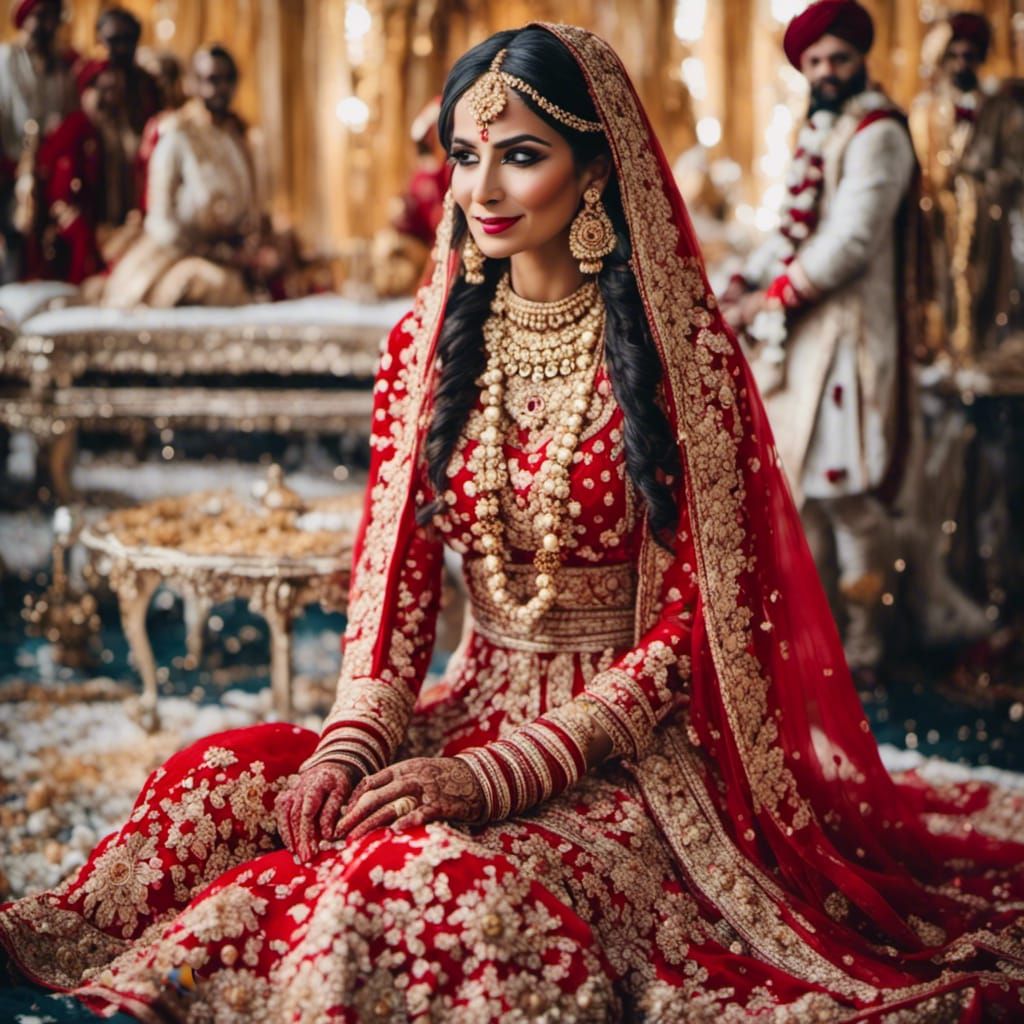 Punjabi Bride Portrait in Traditional Dress