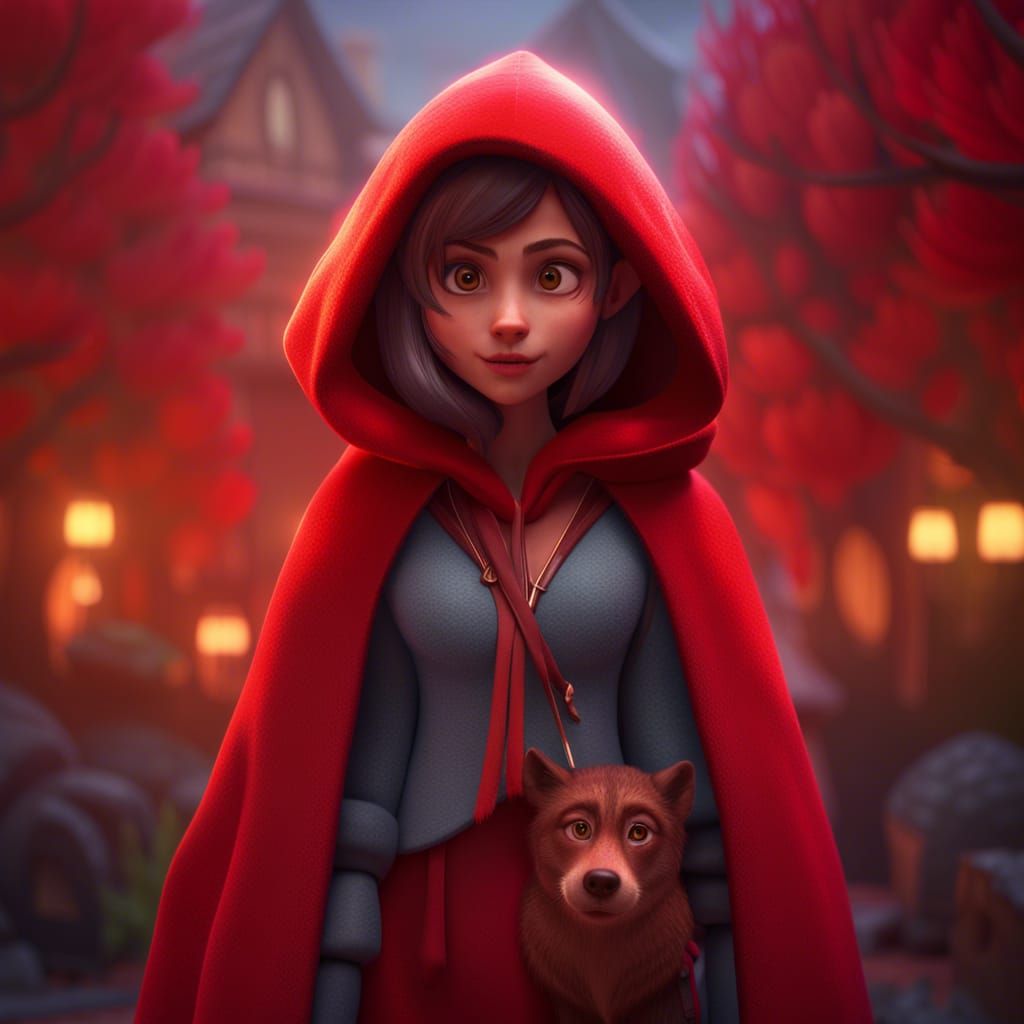 Red Riding Hood: 3D Digital Art Reimagining