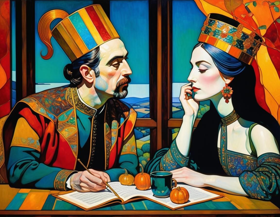 Spanish Autumn Landscape Glows in Evening Light