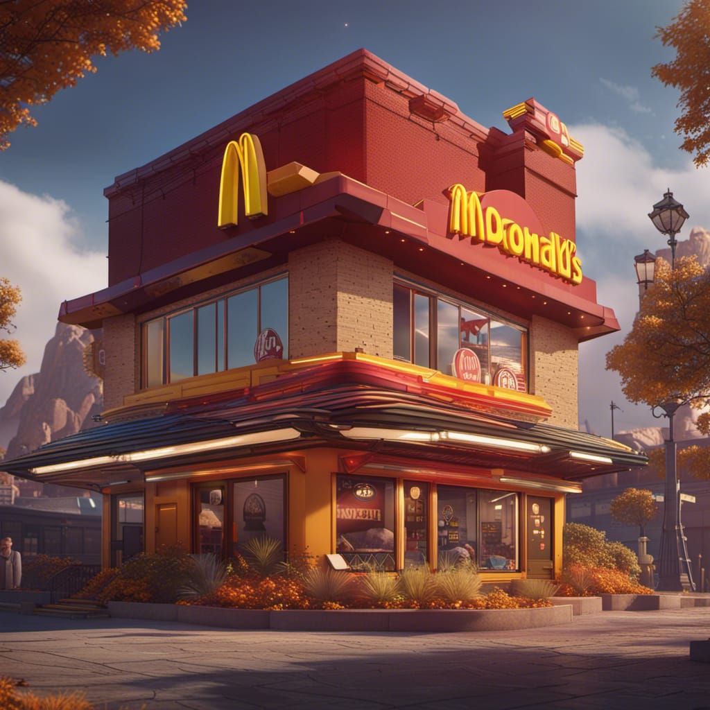90s McDonald's: Detailed Matte Painting