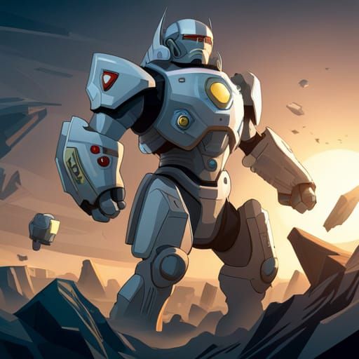 Siberian Tiger Robot Music Producer in Cyberpunk Style