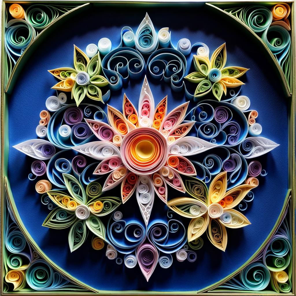 Surreal Fairy Quilling Art with Silver Highlights