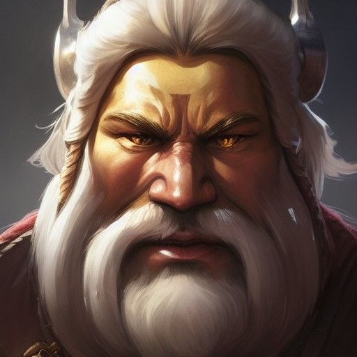 Dwarf Slayer Portrait in Warhammer Style