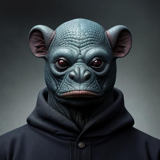 Alien Kobold Creature in Moody, Hyperrealistic Style