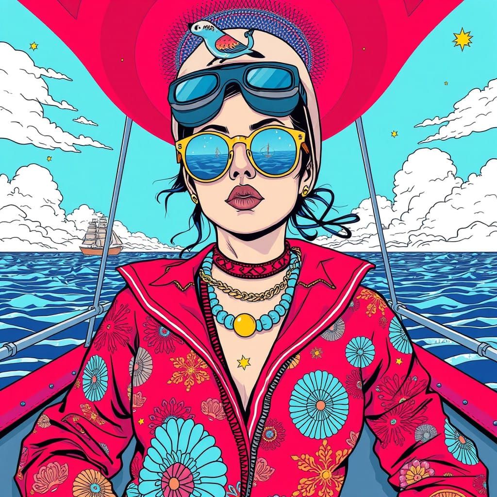 Lora Nautical Psychedelic