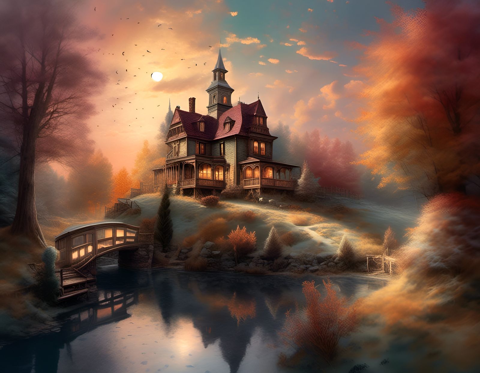 Dream within a Dream in Watercolor Style