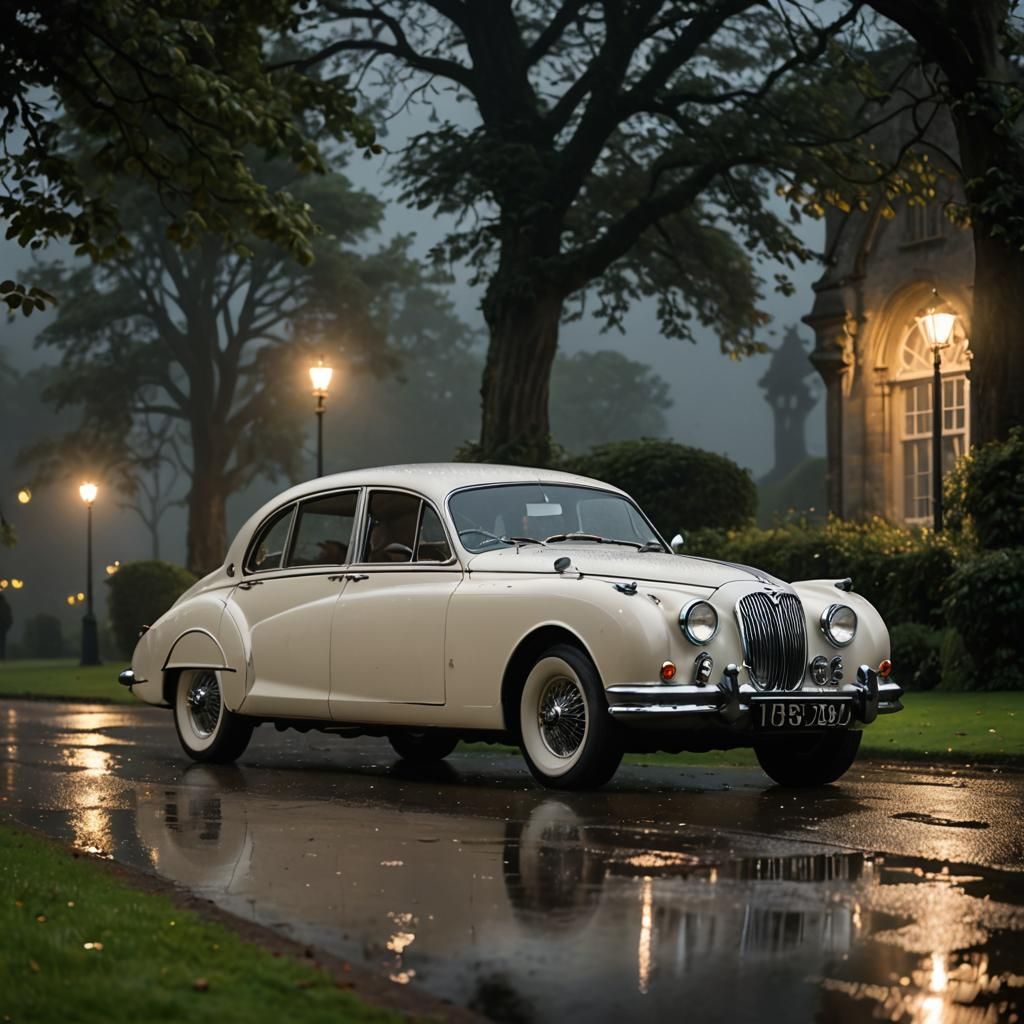 1959 Jaguar Limousine in Misty English Garden