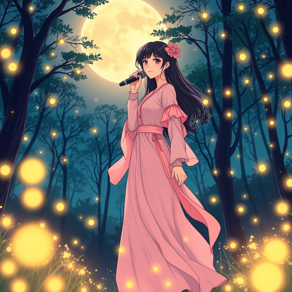 Singer in Firefly Forest, Studio Trigger Manga Style