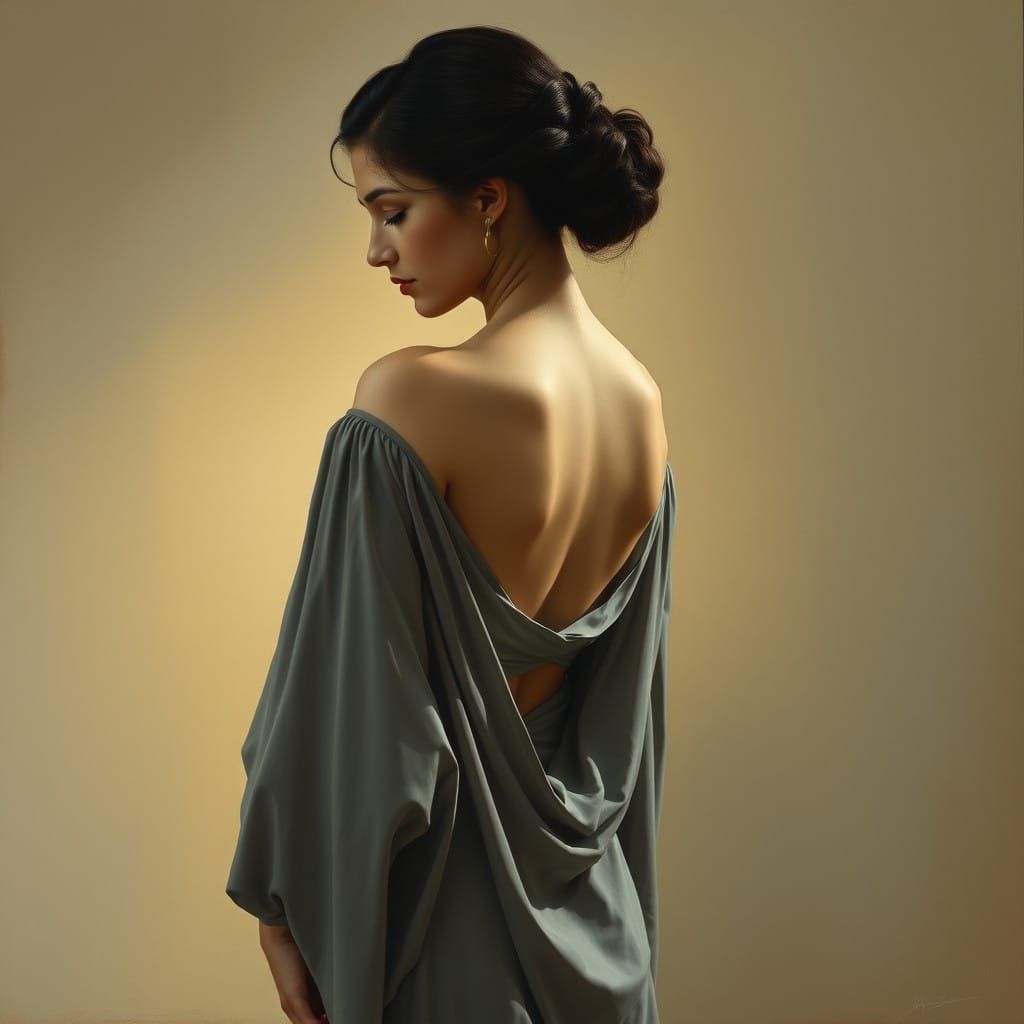 Gently Lit Contemplation in Soft Focus