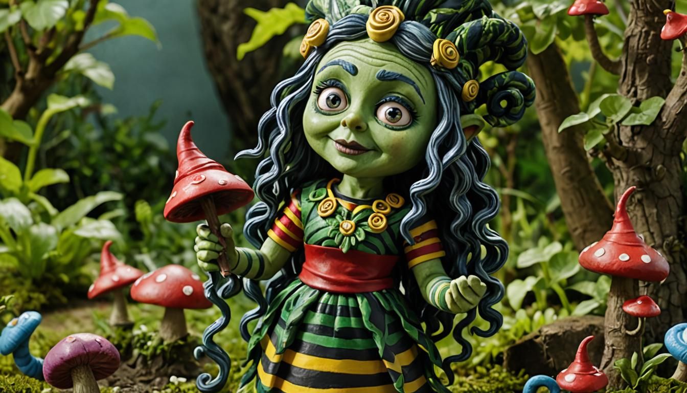 Medusa vs Gnome in Stop Motion Claymation
