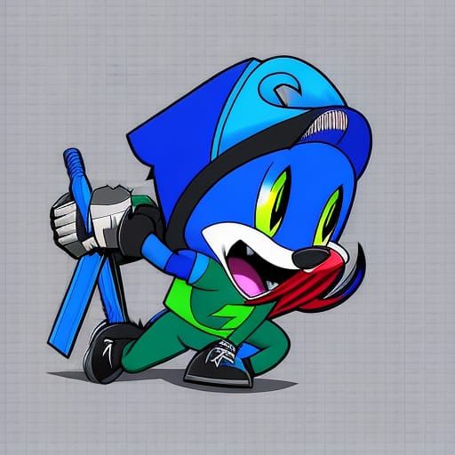 Gangsta Sonic OC: Sonix the Porcupine Cartoon